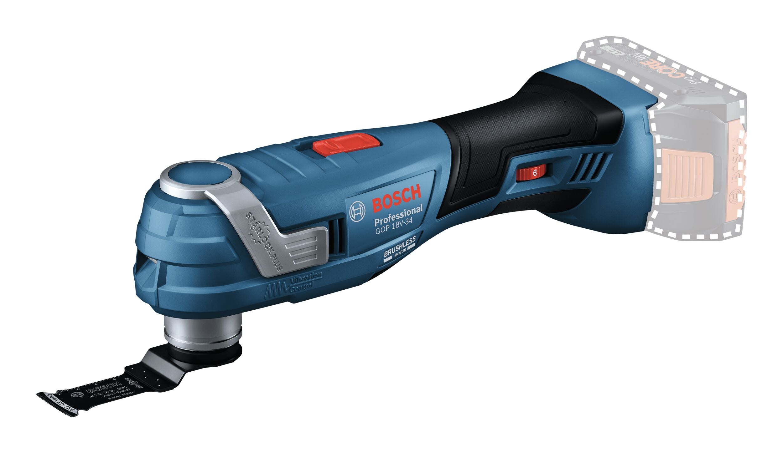 Bosch Professional Akku-Multi-Cutter GOP 18V-34 Ohne Akku mit Zubehör-Set - in L-BOXX 136