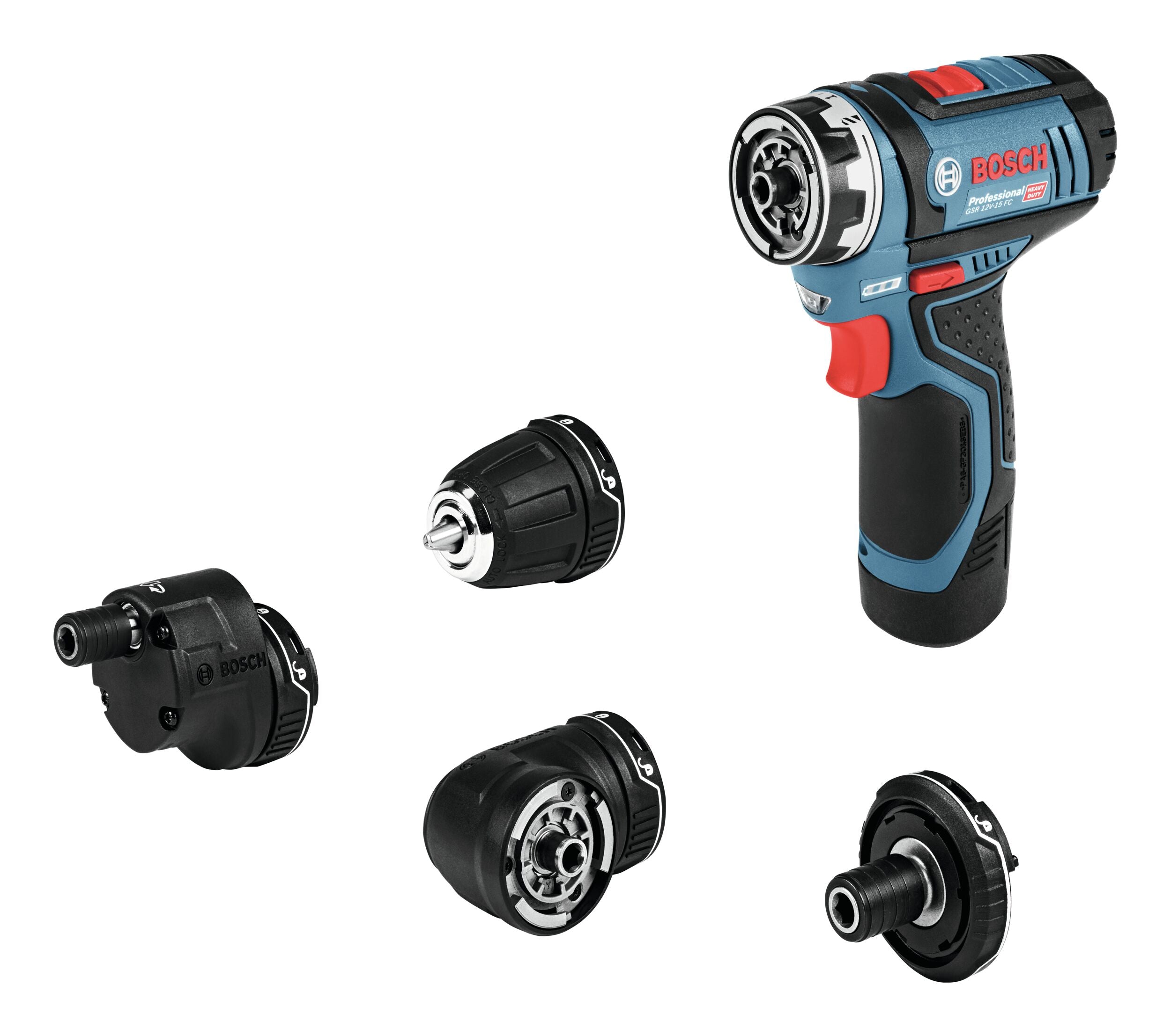 Bosch Professional Akku-Bohrschrauber GSR 12V-35 FC mit 2x Akku 3 Ah & 4 Aufsätze - in L-BOXX 102