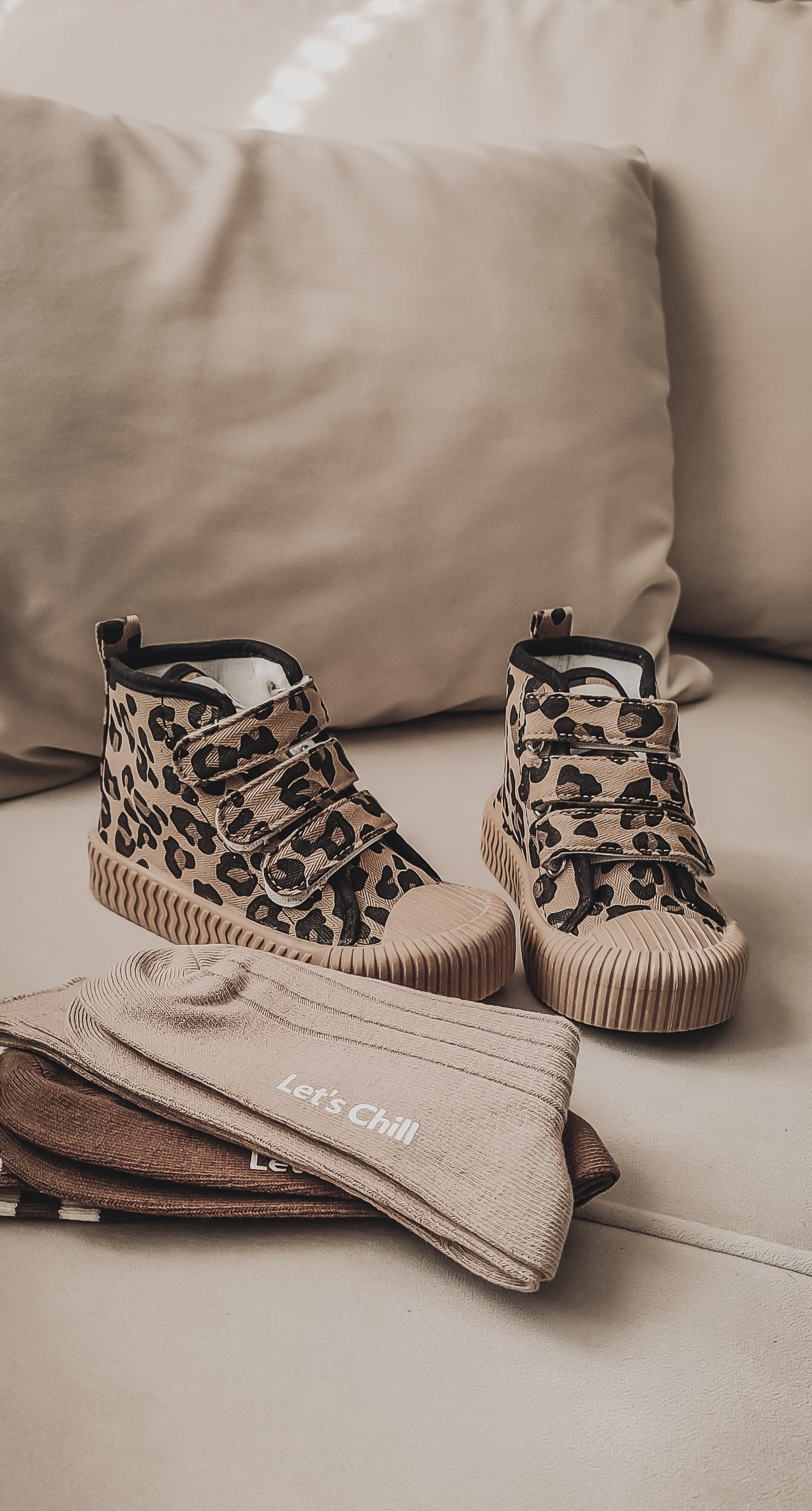 High Top Straps Sneakers-Leopard