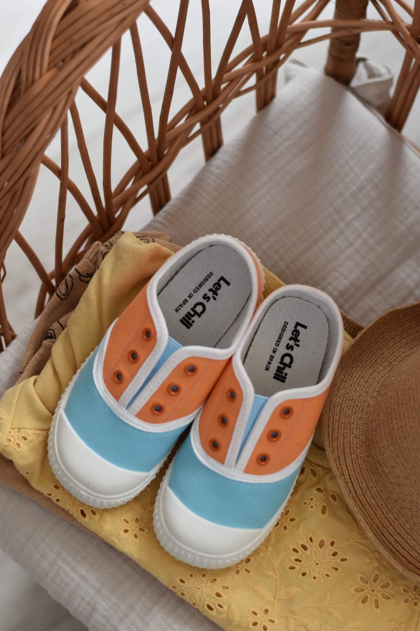 Slip-on Sneakers Blue Orange